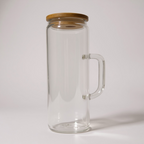 Snow Globe Glass Tumbler w/Handle