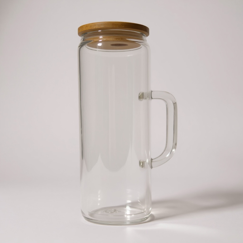 Snow Globe Glass Tumbler w/Handle