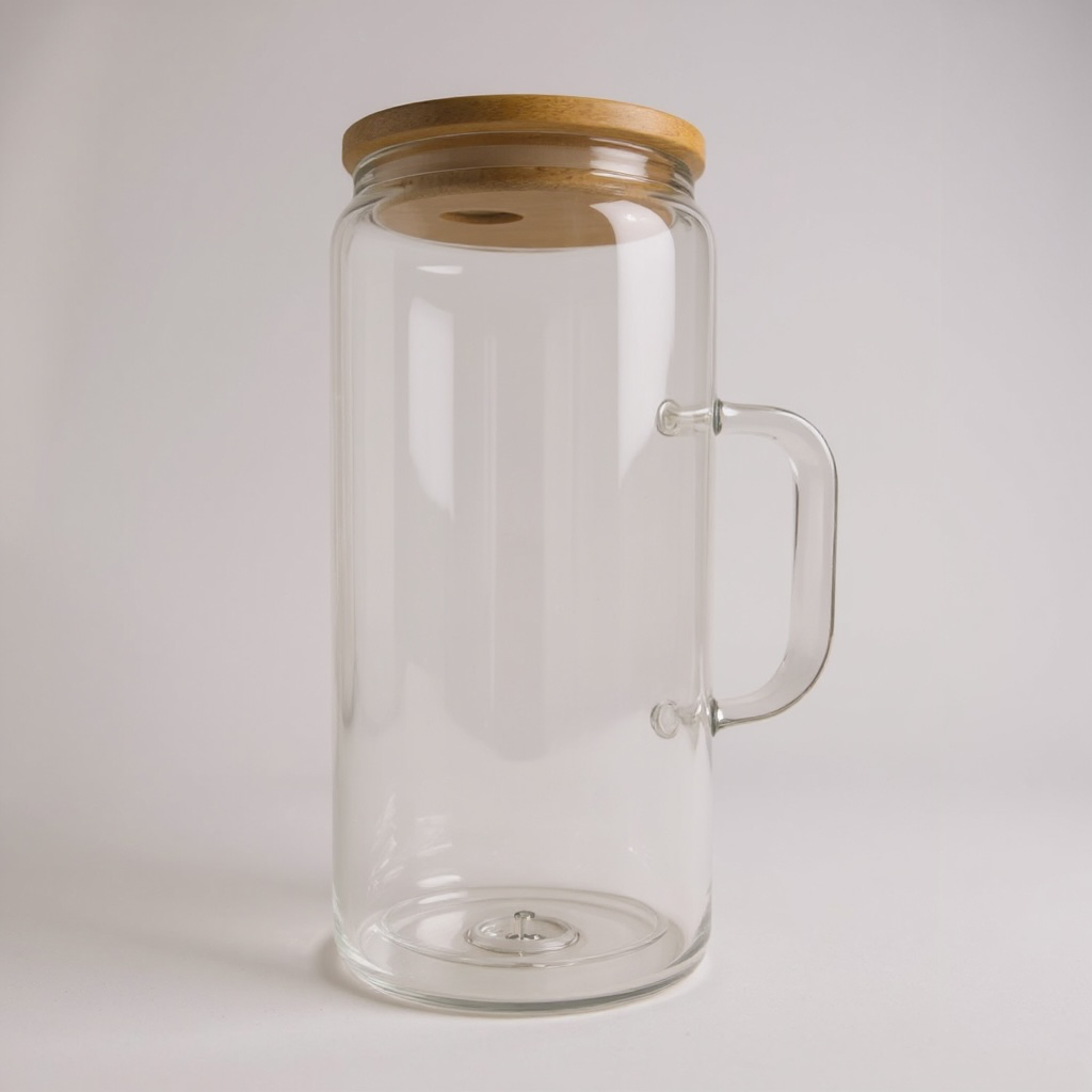 Snow Globe Glass Tumbler w/Handle